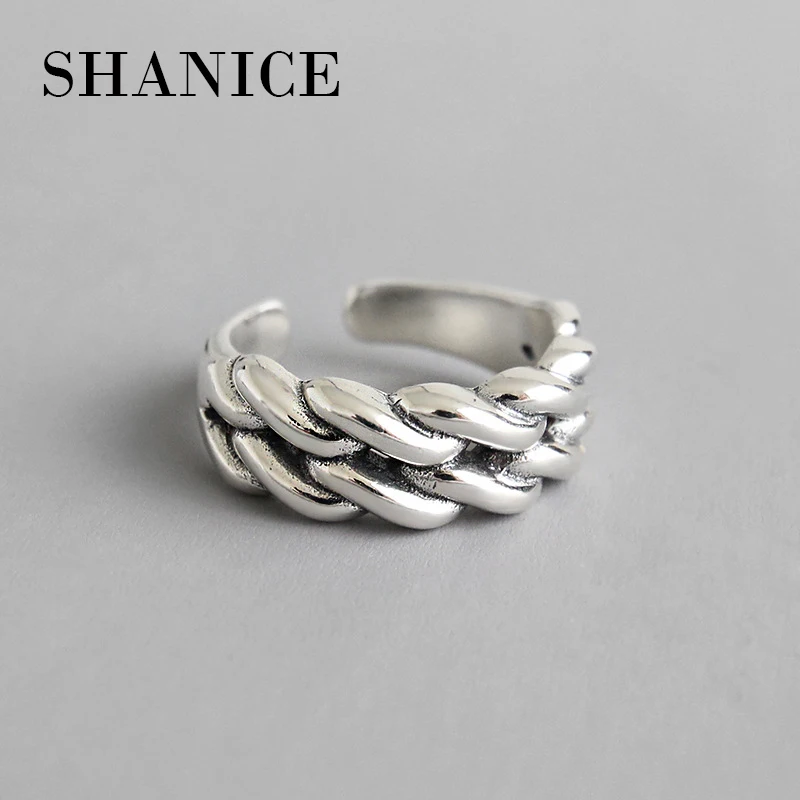 SHANICE Korean version S925 sterling silver open ring retro INS normcore old twisted double-layer twist female ring personality
SHANICE Korean version S925 sterling silver open ring retro INS normcore old twisted double-layer twist female ring personality