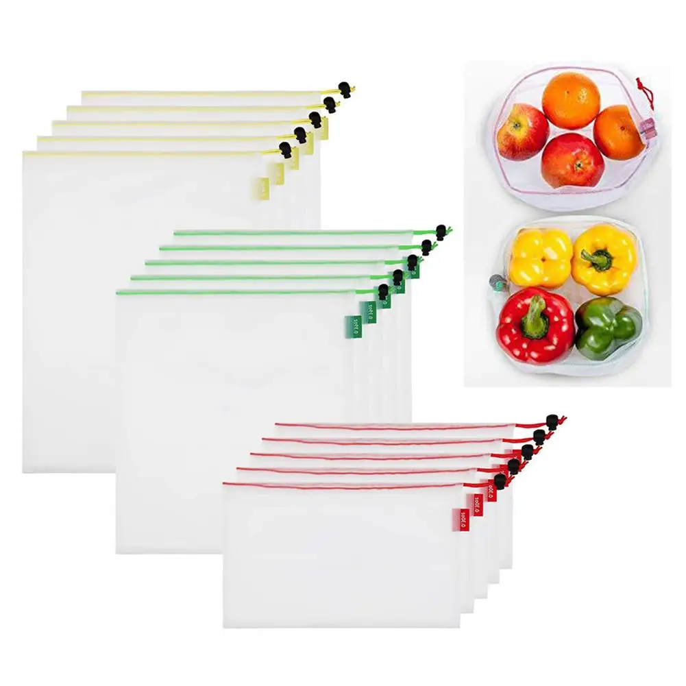 15Pcs Reusable Shopping Grocery Bags Drawstring Light Mesh Vegetable Fruit Pouch hot sale
15Pcs Reusable Shopping Grocery Bags Drawstring Light Mesh Vegetable Fruit Pouch hot sale