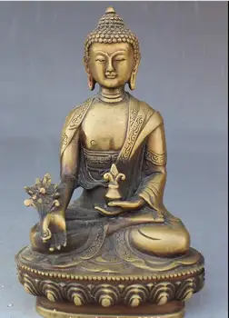 free 8" Tibet Buddhism Bronze Seat Lotus Medical Medicine Sakyamuni Buddha Statue fast
free 8" Tibet Buddhism Bronze Seat Lotus Medical Medicine Sakyamuni Buddha Statue fast