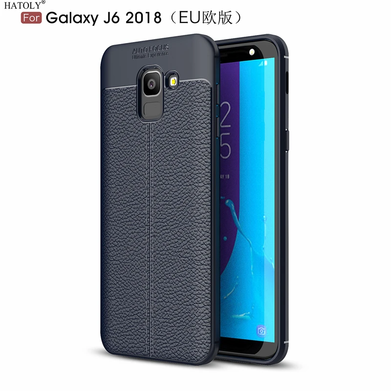 HATOLY Case For Samsung Galaxy J6 2018 Pattern PU Leather Dirty Resistant Soft TPU Silicone Back for J600g | Мобильные телефоны и