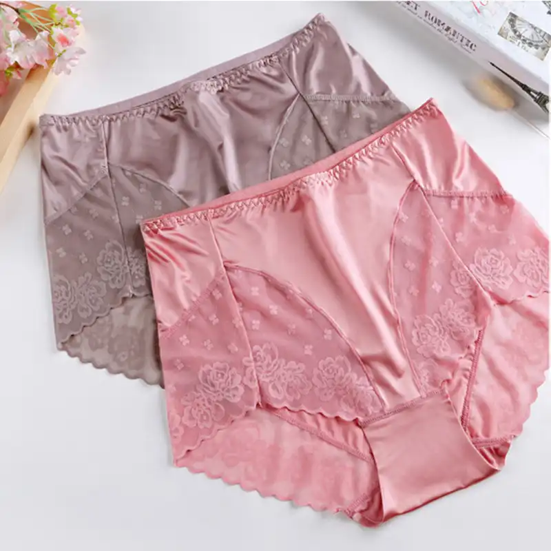 high waisted satin panties
