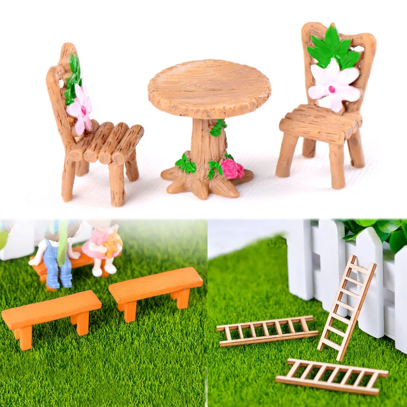 Garden Table Chair Miniature Terrarium Resin Craft Micro Landscape Ornament Fairy 3PCS/Set Figurine Decoration
Garden Table Chair Miniature Terrarium Resin Craft Micro Landscape Ornament Fairy 3PCS/Set Figurine Decoration