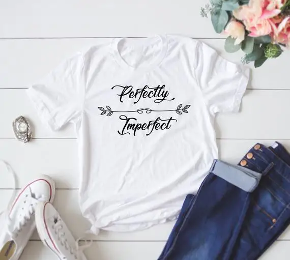 Women Graphic Tee Perfectly Imperfect T-Shirt Motivational Cotton Tumble Slogan Grunge Tops Mothers Day Gift Outfits Camisetas
Women Graphic Tee Perfectly Imperfect T-Shirt Motivational Cotton Tumble Slogan Grunge Tops Mothers Day Gift Outfits Camisetas