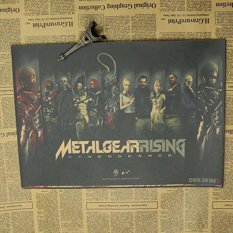 Metal gear Rising: Revenge of lightning patriot game peripherals retro kraft paper posters stickers
Metal gear Rising: Revenge of lightning patriot game peripherals retro kraft paper posters stickers