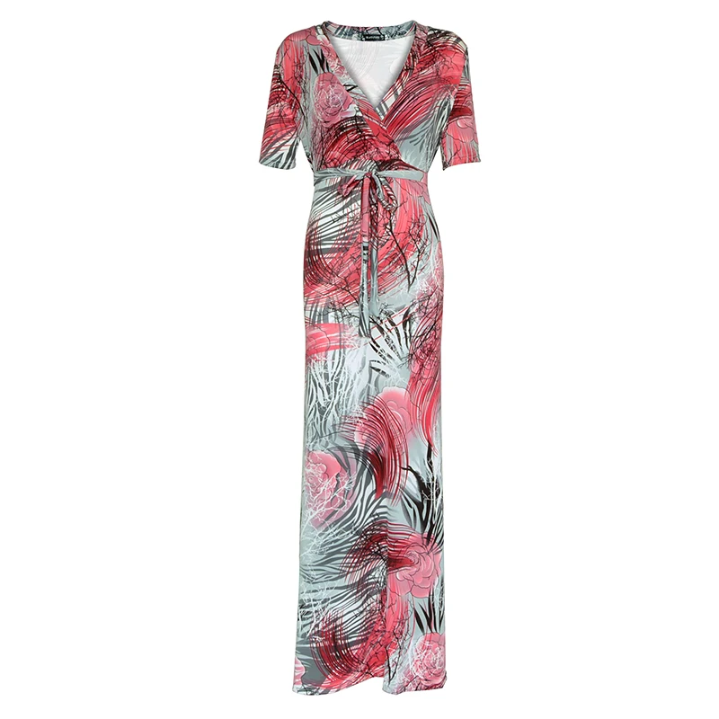 new style women Multicolor Floral Print Split Beach Wear slim Maxi Dress Women Short Sleeve V Neck Long Dress party dress D1159
new style women Multicolor Floral Print Split Beach Wear slim Maxi Dress Women Short Sleeve V Neck Long Dress party dress D1159