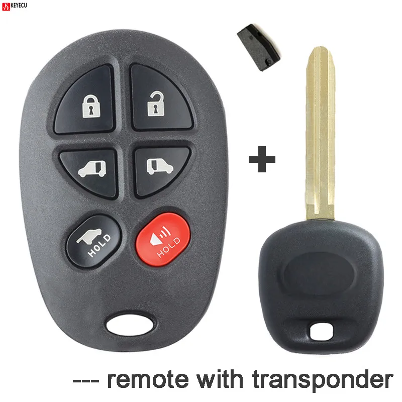 2X remote key CASE SHELL HOUSING TOY43 for TOYOTA SIENNA PREVIA TARAGO ALPHARD