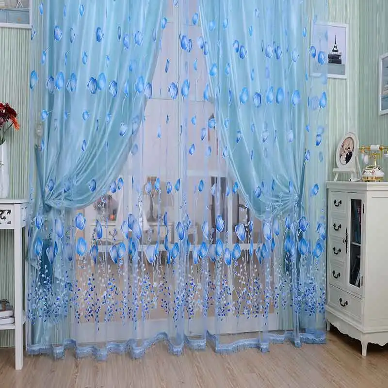 1*2M Window Decorative Print Curtain Tulip Pattern Perspective Curtain Tulle Living Room Balcony Kitchen Flower Yarn Sheer
1*2M Window Decorative Print Curtain Tulip Pattern Perspective Curtain Tulle Living Room Balcony Kitchen Flower Yarn Sheer