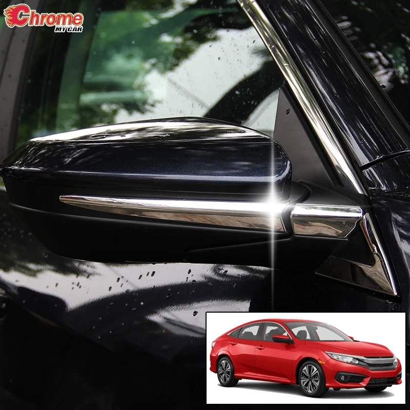 For Honda Civic 10th Gen 2016 2017 2018 Chrome Door Side Mirror Rearview A Pillar Strip ABS Cover Trim Car Reflective Stickers
For Honda Civic 10th Gen 2016 2017 2018 Chrome Door Side Mirror Rearview A Pillar Strip ABS Cover Trim Car Reflective Stickers