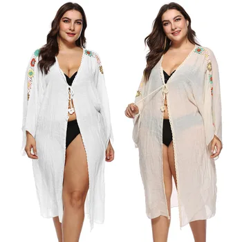 Beach Cover Women's Tunic Woman Cover-Up Swimwear Women Ups Saida Beachwear Ladies Long Sleeve Lace Flower Stitching Skirt Dress
Beach Cover Women's Tunic Woman Cover-Up Swimwear Women Ups Saida Beachwear Ladies Long Sleeve Lace Flower Stitching Skirt Dress
