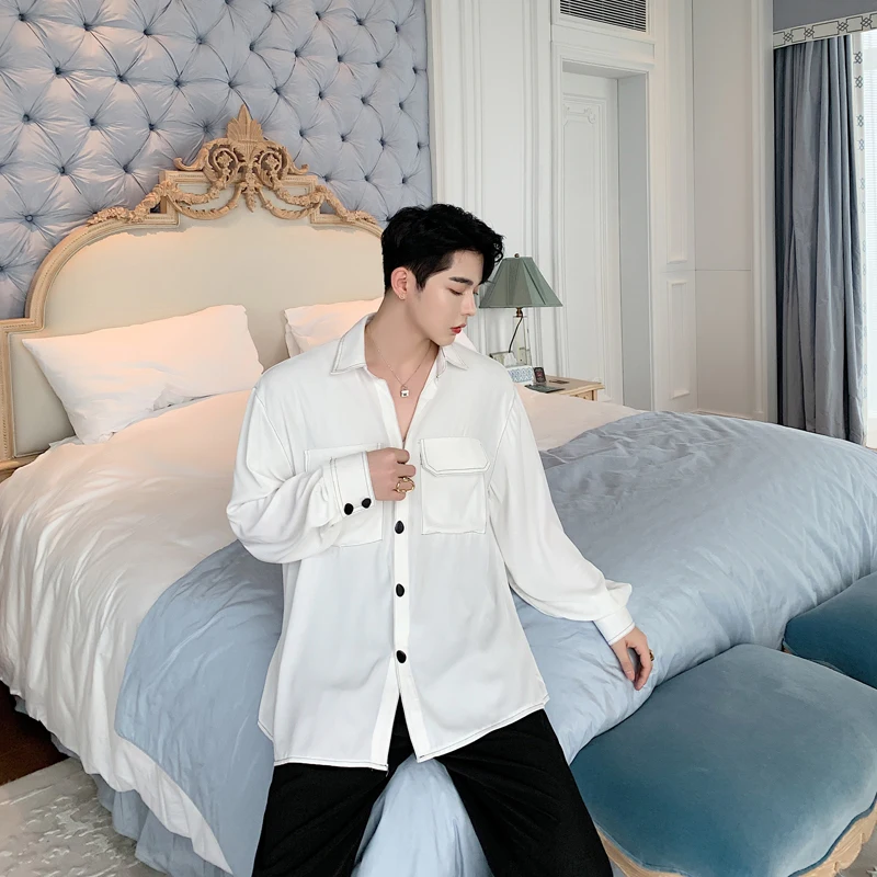 Men Fashion Vintage Long Sleeve Casual White Shirt Male Streetwear Hip Hop Fashion Party Dress Shirt Stage Show Clothes Cardigan
Men Fashion Vintage Long Sleeve Casual White Shirt Male Streetwear Hip Hop Fashion Party Dress Shirt Stage Show Clothes Cardigan