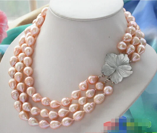 HOT## Wholesale FREE SHIPPING >>>3row 15mm pink drip freshwater cultured pearl necklace
HOT## Wholesale FREE SHIPPING >>>3row 15mm pink drip freshwater cultured pearl necklace