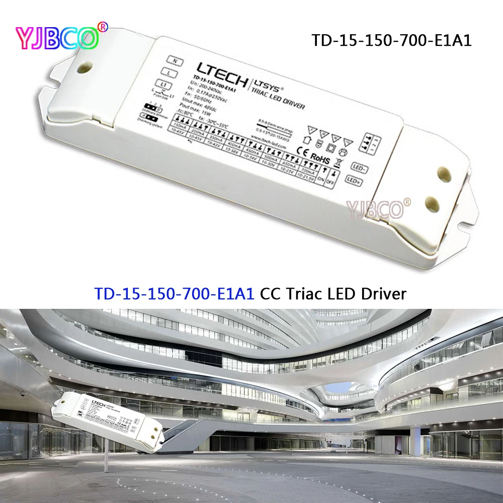 TD-15-150-700-E1A1;15W 150-700mA 200-240VAC PWM Constant current Triac Dimmable intelligent LED Driver Triac Push Dim
TD-15-150-700-E1A1;15W 150-700mA 200-240VAC PWM Constant current Triac Dimmable intelligent LED Driver Triac Push Dim
