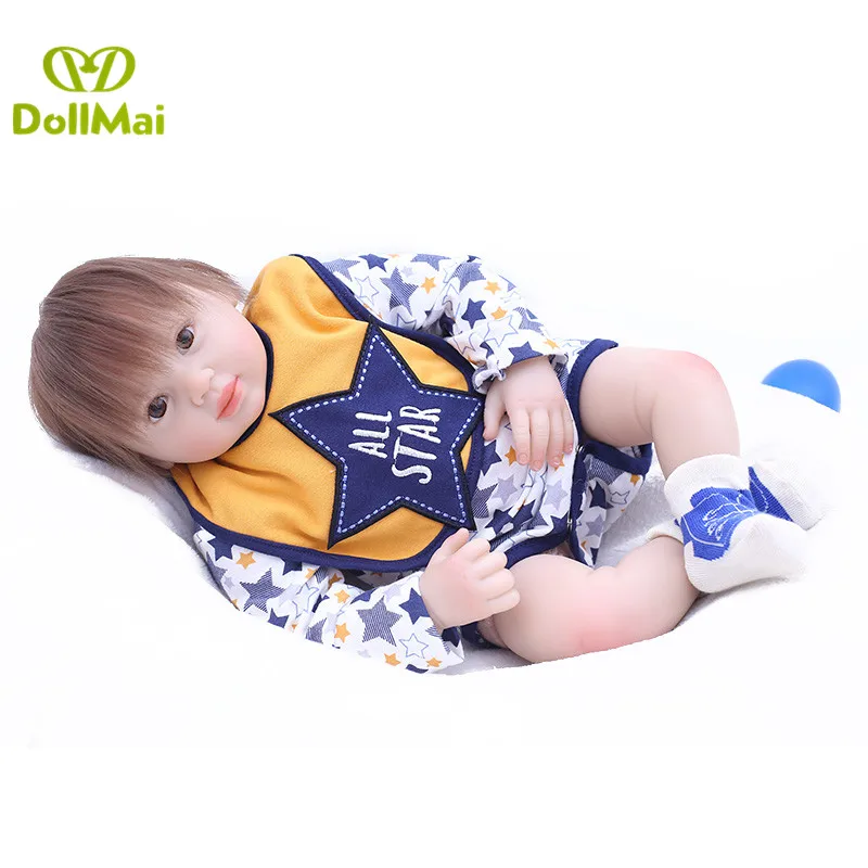 DollMai Reborm boy dolls lifelike newborn silicone baby dolls reborn toys for child gift 50cm real Bebes reborn menino bonecas
DollMai Reborm boy dolls lifelike newborn silicone baby dolls reborn toys for child gift 50cm real Bebes reborn menino bonecas