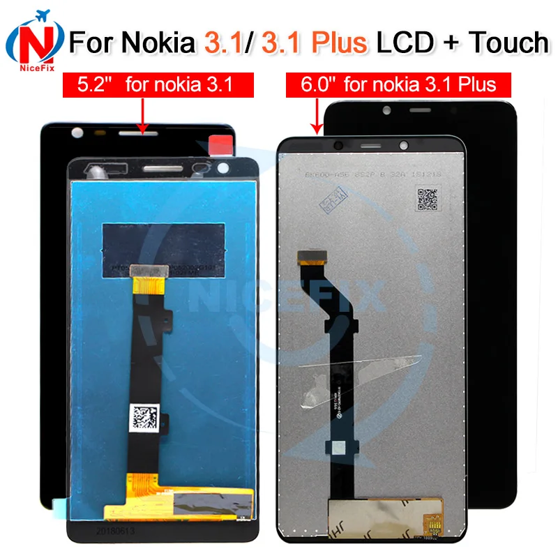 For Nokia 3.1 Plus LCD Display And Touch Screen Digitizer TA 1049 1057 1063 1070 Assembly Replacement For Nokia 3.1 LCD +Tools
For Nokia 3.1 Plus LCD Display And Touch Screen Digitizer TA 1049 1057 1063 1070 Assembly Replacement For Nokia 3.1 LCD +Tools