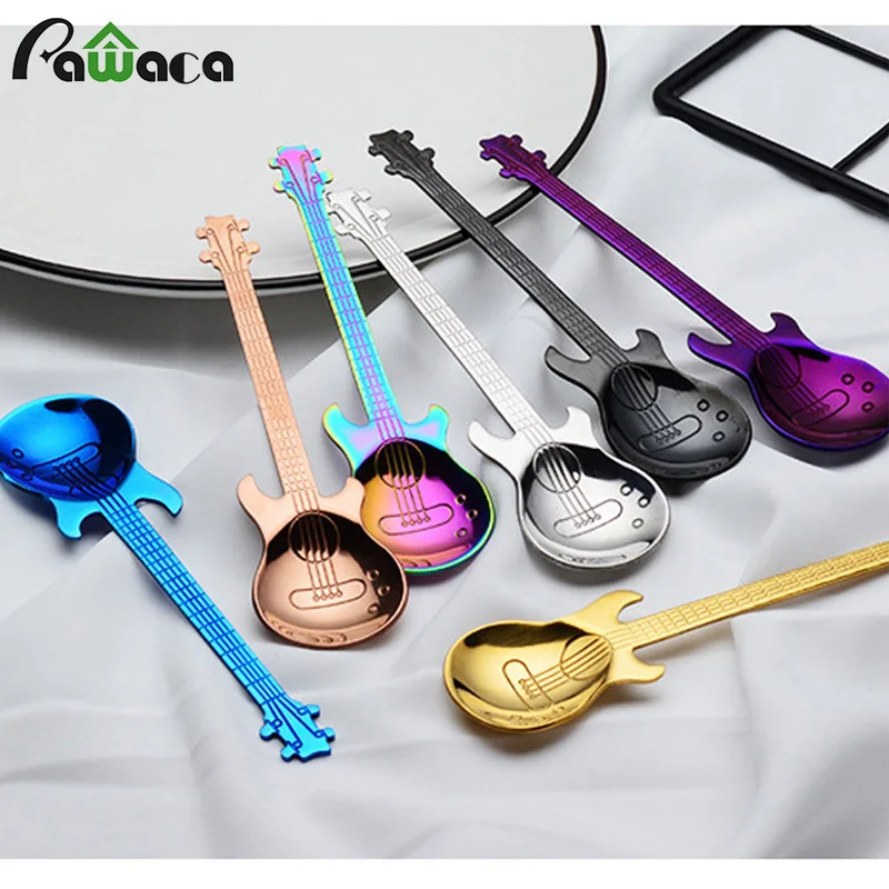 7pcs/ 4pcs Guitar Coffee Spoon Set Stainless Steel Dessert Ice Cream Spoon Tea Spoon Coffee Accessories Flatware Drinking Tools
7pcs/ 4pcs Guitar Coffee Spoon Set Stainless Steel Dessert Ice Cream Spoon Tea Spoon Coffee Accessories Flatware Drinking Tools