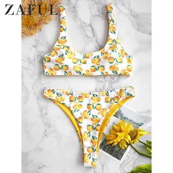 ZAFUL Summer Bikini Set Tube Top Orange Swimwear Push-Up Padded Print Off Shoulder Brief Swimsuit Two Piece Padded Bra Beachwear
ZAFUL Summer Bikini Set Tube Top Orange Swimwear Push-Up Padded Print Off Shoulder Brief Swimsuit Two Piece Padded Bra Beachwear