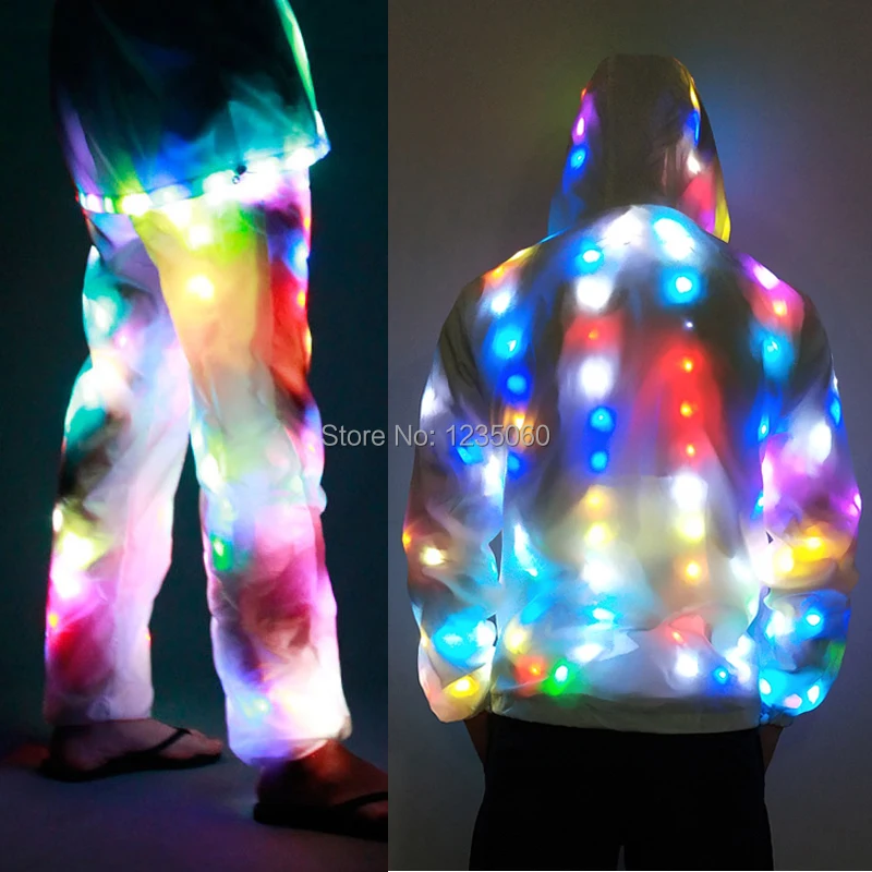 Colorful Led Luminous Costume Clothes Dancing LED Growing Lighting Robot Suits Clothing with Pants Couple Set Event Party Suppli
Colorful Led Luminous Costume Clothes Dancing LED Growing Lighting Robot Suits Clothing with Pants Couple Set Event Party Suppli