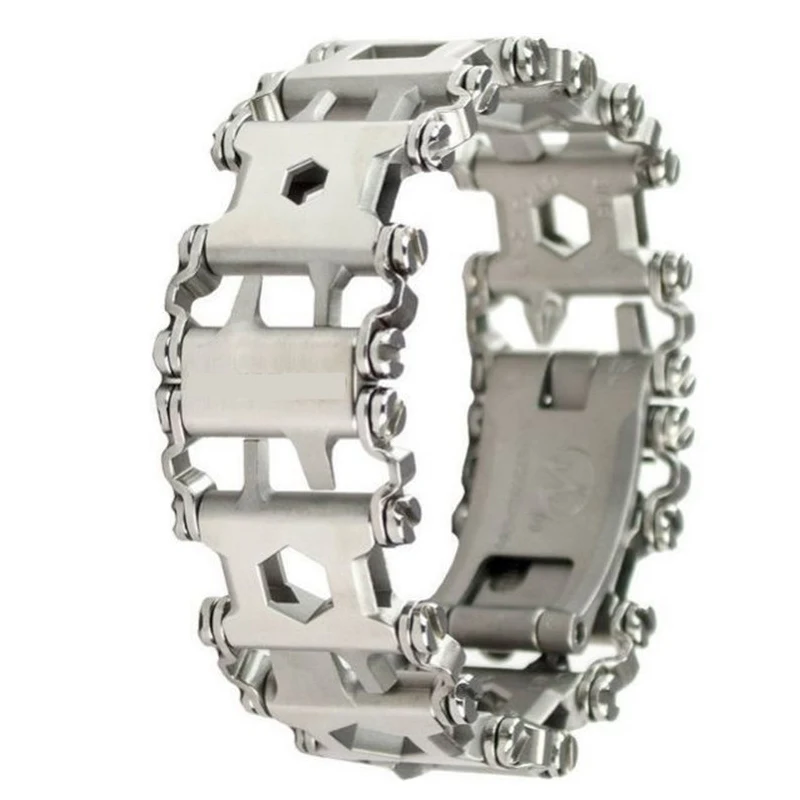 Outdoor EDC Tool Stainless Steel Bracelets 29 Kinds of Multi-functional Screwdriver Wrench Bracelet Link Camping Equipment
Outdoor EDC Tool Stainless Steel Bracelets 29 Kinds of Multi-functional Screwdriver Wrench Bracelet Link Camping Equipment