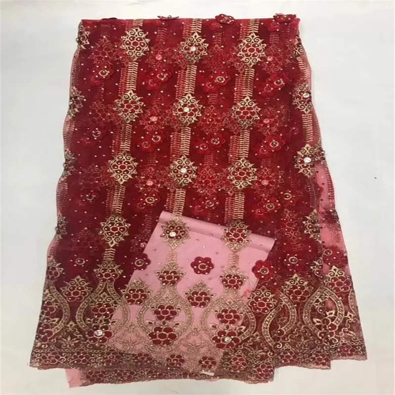 New Design Red Color African Nigerian Tulle Lace Fabric High Quality 2018 Latest African Net Lace With Rhinestone Lace 5Yards
New Design Red Color African Nigerian Tulle Lace Fabric High Quality 2018 Latest African Net Lace With Rhinestone Lace 5Yards