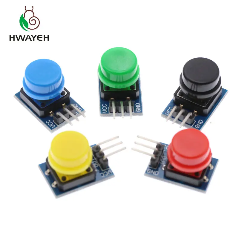 5PCS 12X12MM Big key module Big button module Light touch switch module with hat High level output for arduino
5PCS 12X12MM Big key module Big button module Light touch switch module with hat High level output for arduino