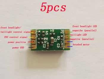 5pcs 3.6V-5.5V 3A Dual-way Brushed ESC with Front Headlight/Taillight Control Switch fr RC Mini Cars Electronic Speed Controller
5pcs 3.6V-5.5V 3A Dual-way Brushed ESC with Front Headlight/Taillight Control Switch fr RC Mini Cars Electronic Speed Controller
