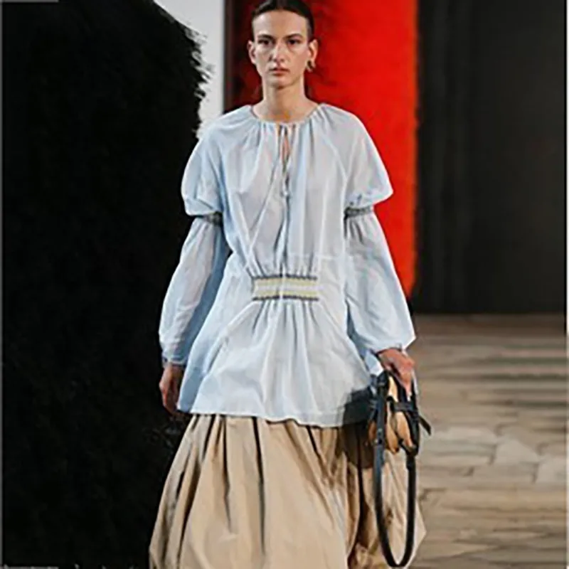 DEAT 2019 new summer fashion women clothes round neck lantern sleeves striped contrast colors shirt female blouse WH11905
DEAT 2019 new summer fashion women clothes round neck lantern sleeves striped contrast colors shirt female blouse WH11905