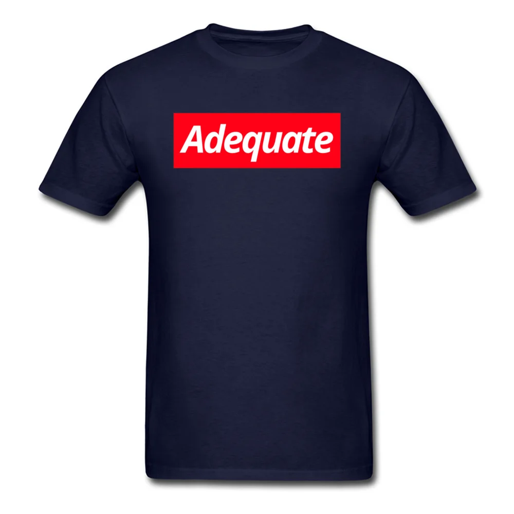 Mens T-Shirt Adequate 24234 Street Tops Shirt Cotton Fabric Round Neck Short Sleeve Design Tshirts Summer Drop Shipping Adequate 24234 navy