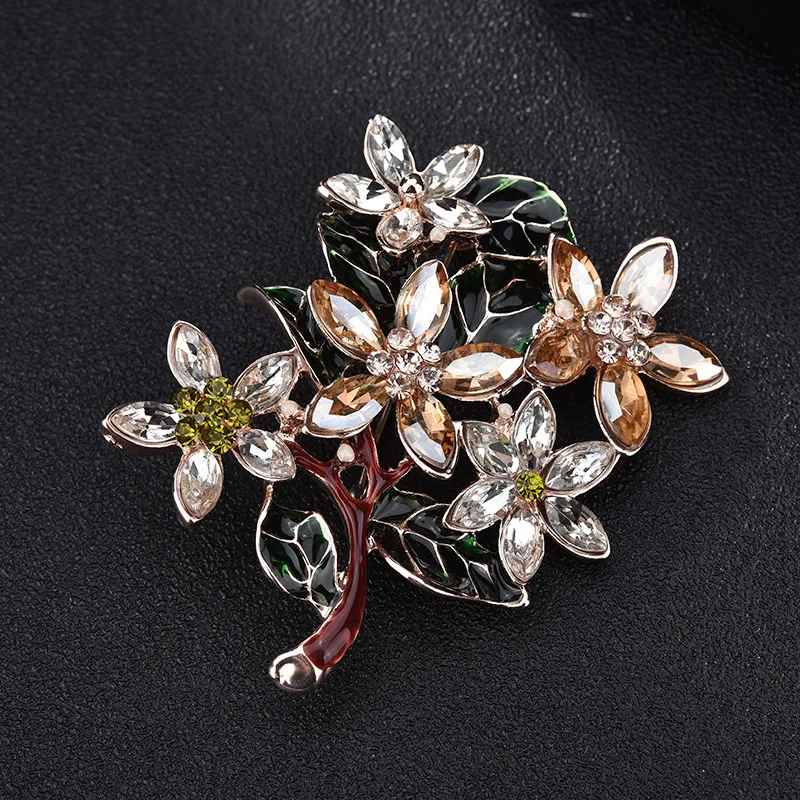 Vintage Women's Men's Loquat Leaf Zinc Alloy Fashion Flower Crystal Brooch Pin Donna Badge Christmas Gift Accessories Wholesale
Vintage Women's Men's Loquat Leaf Zinc Alloy Fashion Flower Crystal Brooch Pin Donna Badge Christmas Gift Accessories Wholesale