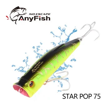 ANYFISH STAR POP75 Fishing Lure Artificial Bait 7.5cm 9.5g Hard Bait with 2 Fishing Hooks Floating Fishing Tackle Lure 3D Eyes
ANYFISH STAR POP75 Fishing Lure Artificial Bait 7.5cm 9.5g Hard Bait with 2 Fishing Hooks Floating Fishing Tackle Lure 3D Eyes