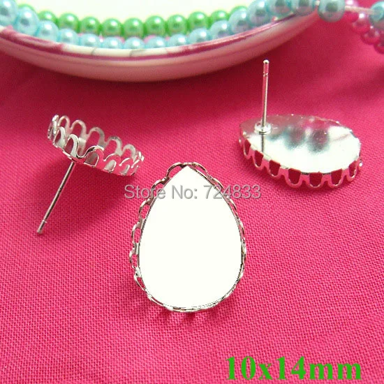 Blank Earrings Base 10x14mm teardrop Lace Bezel Tray Cabochon Brass Stud Earrings Post Settings Findings Silver tone Wholesale
Blank Earrings Base 10x14mm teardrop Lace Bezel Tray Cabochon Brass Stud Earrings Post Settings Findings Silver tone Wholesale
