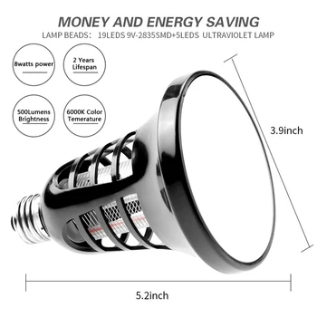 1pc Outdoor Bug Zapper Light Bulb Household Electric Mosquito Killer LED Light AI88
1pc Outdoor Bug Zapper Light Bulb Household Electric Mosquito Killer LED Light AI88