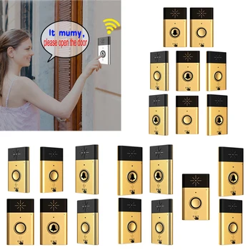 200M Range Wireless Doorbell Golden Door Chime Song with Sound Voice Intercom
200M Range Wireless Doorbell Golden Door Chime Song with Sound Voice Intercom