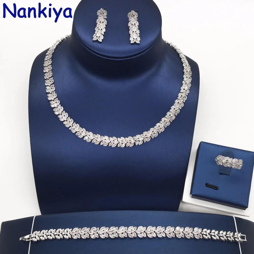 Nankiya New Brilliant Jewelry Set Sparkling Cubic Zircon Rose Flower Shape with Eye CZ Round Necklace Wedding Dress Set NC214
Nankiya New Brilliant Jewelry Set Sparkling Cubic Zircon Rose Flower Shape with Eye CZ Round Necklace Wedding Dress Set NC214