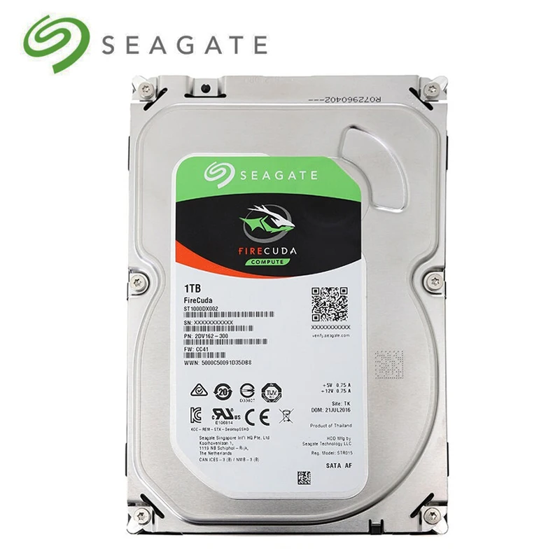 Seagate 1 ТБ FireCuda игровой SSHD (твердотельный гибридный привод)-7200 об/мин SATA3 6 ГБ/сек. 64