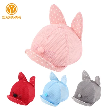 New Baby Baseball Caps Solid Cat Hats For Girls Boys Sun Hat With Ears Spring Summer Dot Baby Caps Baby Photography Props 2017 
New Baby Baseball Caps Solid Cat Hats For Girls Boys Sun Hat With Ears Spring Summer Dot Baby Caps Baby Photography Props 2017