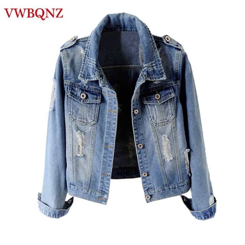 Women Jeans Jacket Short Cool Outerwear Large Size Slim Long Sleeve Denim Jackets Single Breasted Casual Female Basic Coat 6XL
Women Jeans Jacket Short Cool Outerwear Large Size Slim Long Sleeve Denim Jackets Single Breasted Casual Female Basic Coat 6XL