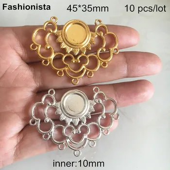 10 pcs -45*35mm Metal Scroll Cloud Multi-loop Connectors With 10mm Base Setting,Handmade Jewelry Findings,Gold-color,Silver -XP
10 pcs -45*35mm Metal Scroll Cloud Multi-loop Connectors With 10mm Base Setting,Handmade Jewelry Findings,Gold-color,Silver -XP