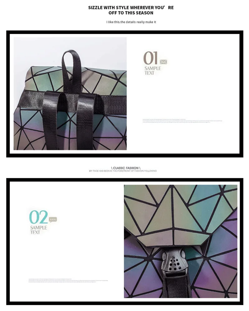 Geometric Lumnious Backpacks for Women HTB1RpT1Xf1H3KVjSZFHq6zKppXai - Geometric Lumnious Backpacks for Women