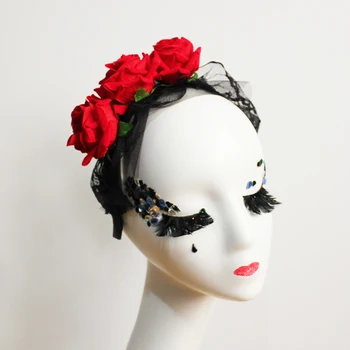Women Girl Rose Lace Flower Wedding Tiara Prom Crown hair headband Garland Goth Hair Accessories
Women Girl Rose Lace Flower Wedding Tiara Prom Crown hair headband Garland Goth Hair Accessories