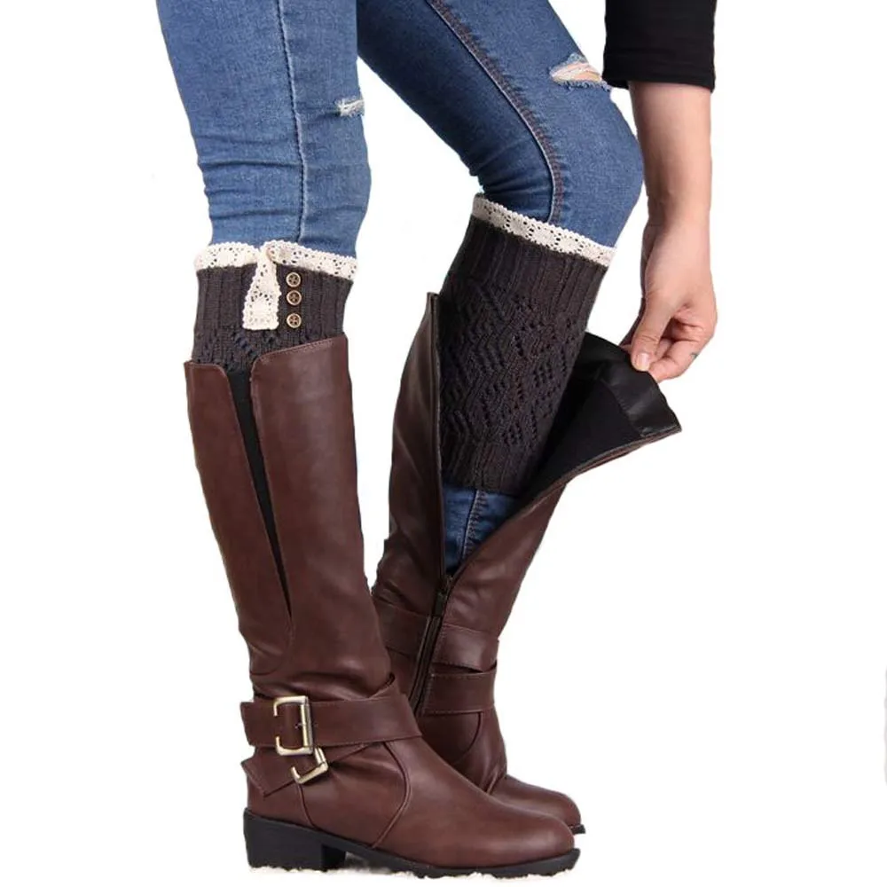 Winter Thick Warm Knitted Leg Warmers Socks Boot Cover Stripe For Women Lace Stretch Boot Leg Cuffs Boot Socks 1 Pair 40H
Winter Thick Warm Knitted Leg Warmers Socks Boot Cover Stripe For Women Lace Stretch Boot Leg Cuffs Boot Socks 1 Pair 40H