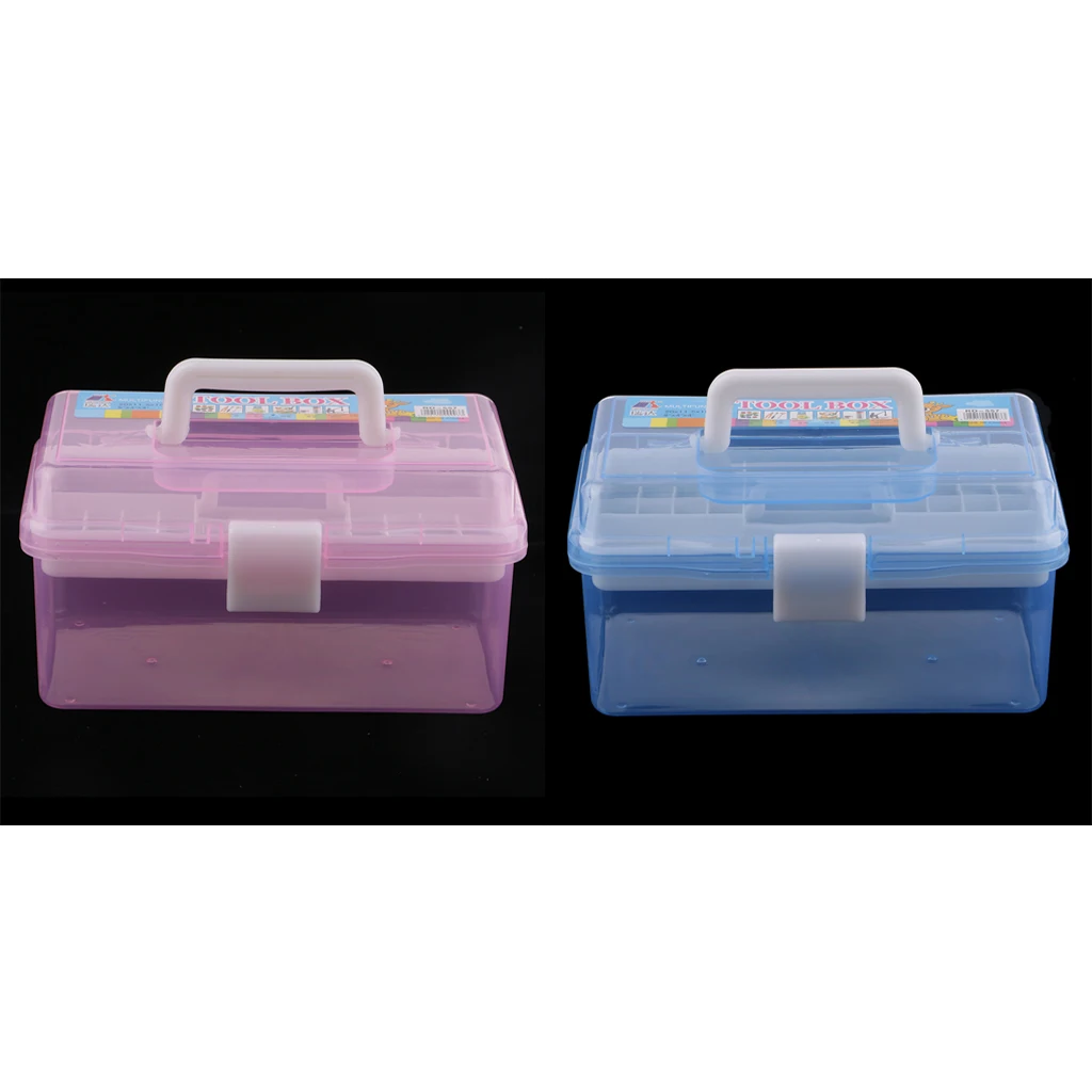 2pcs 2 Layers Plastic Sewing Painting Hardware Craft Tools Medicine Storage Box Case Container with Handle (Blue and Pink)
2pcs 2 Layers Plastic Sewing Painting Hardware Craft Tools Medicine Storage Box Case Container with Handle (Blue and Pink)