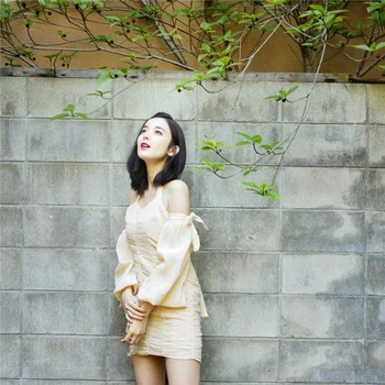 Fashion 2019 Summer Women Sexy Dresses Slim Halter Backless Designer Collection Lady's Party Bow Dress Lantern Sleeve Clothing
Fashion 2019 Summer Women Sexy Dresses Slim Halter Backless Designer Collection Lady's Party Bow Dress Lantern Sleeve Clothing