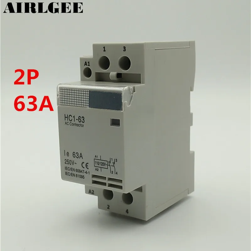 2-полюсный универсальный контроллер цепи AC контактор для дома 110 В напряжение