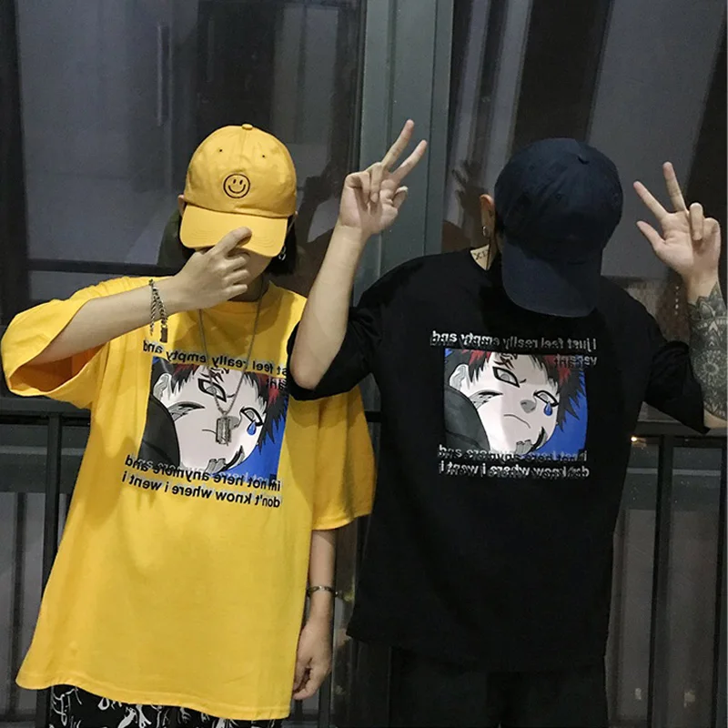 Japanese cartoon anime T-shirts Women Harajuku Simple All-match Unisex T shirt Summer Tee Couple Clothes casual yellow black top
Japanese cartoon anime T-shirts Women Harajuku Simple All-match Unisex T shirt Summer Tee Couple Clothes casual yellow black top