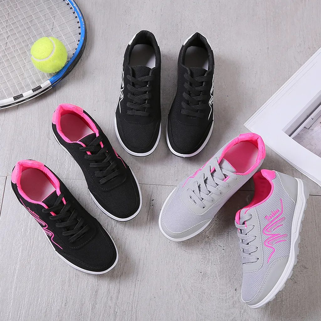 Spring Sports Cross-tied Shoes Women's Air mesh Solid Color Round Toe Lace-Up Running Shoes Flat Casual Shoes Women's Shoes
Spring Sports Cross-tied Shoes Women's Air mesh Solid Color Round Toe Lace-Up Running Shoes Flat Casual Shoes Women's Shoes
