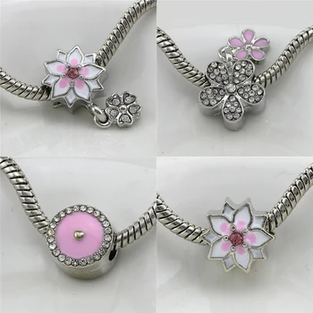 5 style flower Bead Charm Crystal peach blossom beads fit Pan Women Diy Bracelets & Bangle
5 style flower Bead Charm Crystal peach blossom beads fit Pan Women Diy Bracelets & Bangle