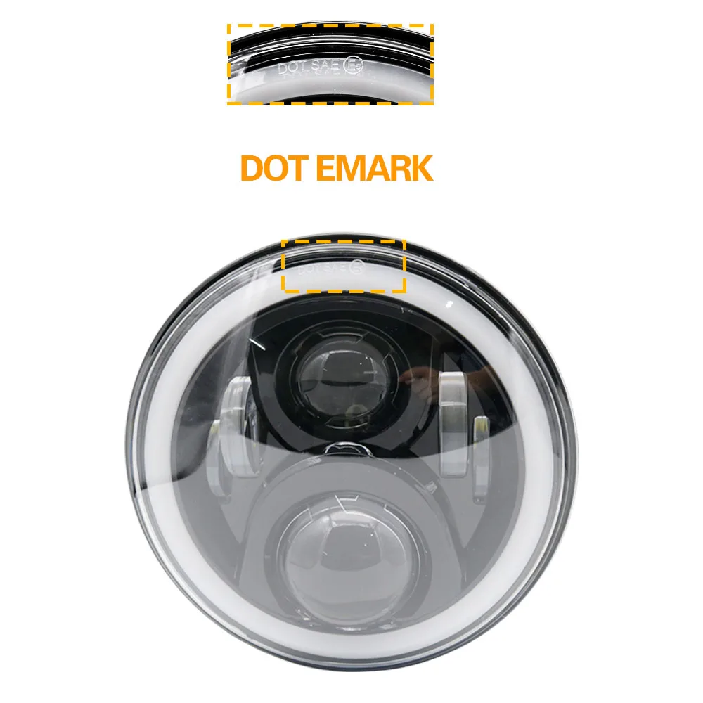 For Jeep Wrangler Jk Tj Super Bright 50W 7 Inch Round LED Headlight White Amber Turn Signal Halo Ring For Lada 4x4 urban Niva (46)