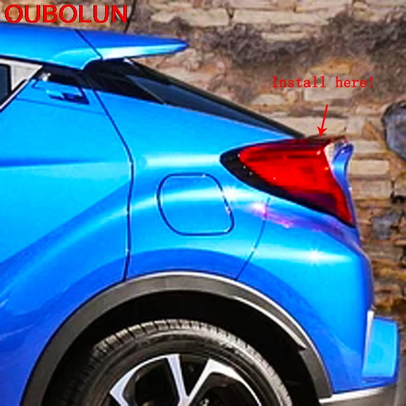 OUBOLUN для Toyota C-HR CHR 2016 2017 2018 ABS защита заднего бампера противоскользящая пластина