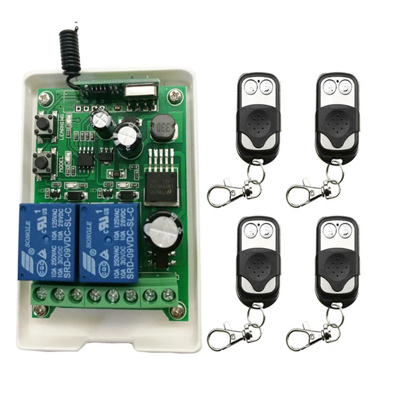 Universal Wireless Remote Control Switch DC12V 24V 36V 48V 2CH 2 CH Relay Receiver Module and RF Remote Controls
Universal Wireless Remote Control Switch DC12V 24V 36V 48V 2CH 2 CH Relay Receiver Module and RF Remote Controls