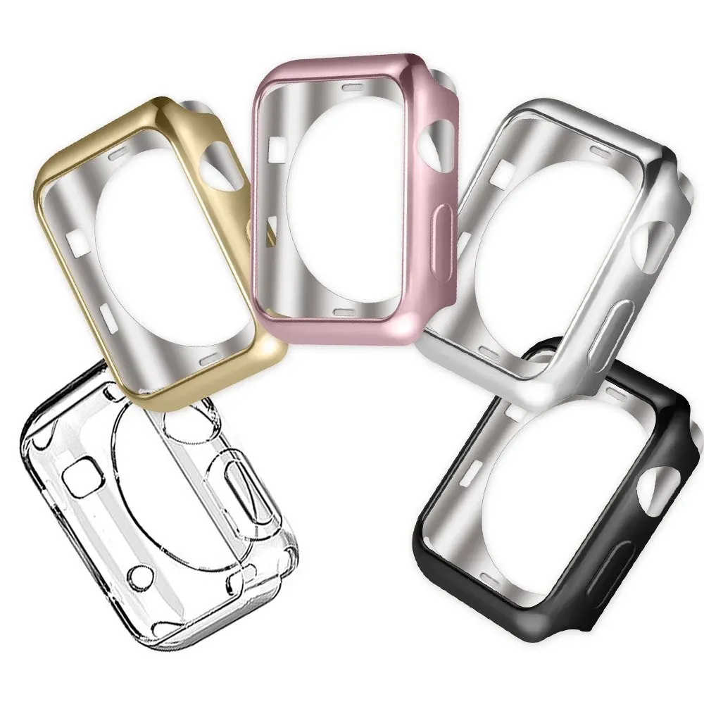 FOLOME Ultra Slim Lightweight Polycarbonate Soft Protective Bumper Cover for iWatch Series 3, Series 2, Series 1 TPU Plated Case
FOLOME Ultra Slim Lightweight Polycarbonate Soft Protective Bumper Cover for iWatch Series 3, Series 2, Series 1 TPU Plated Case